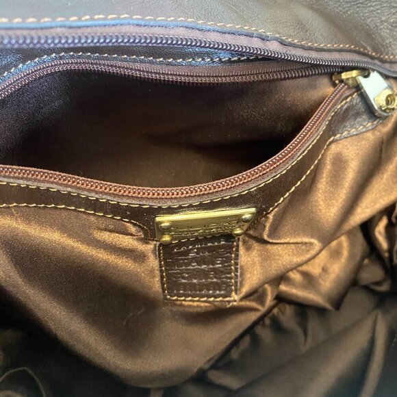 PULICATI ITALY Snake Pattern Calf Hair Leather Large Handbag Tote Bag Purse - Picture 9 of 16